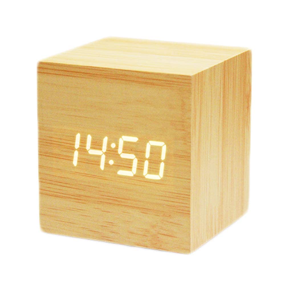 BigFox LED Alarm Clock Digital Multifunctional Table Clock Wood Grain 3 Level Brightness Adjustment Alarm with Calendar Temperature Display Voice
BigFox LED Alarm Clock Digital Multifunctional Table Clock Wood Grain 3 Level Brightness Adjustment Alarm with Calendar Temperature Display Voice