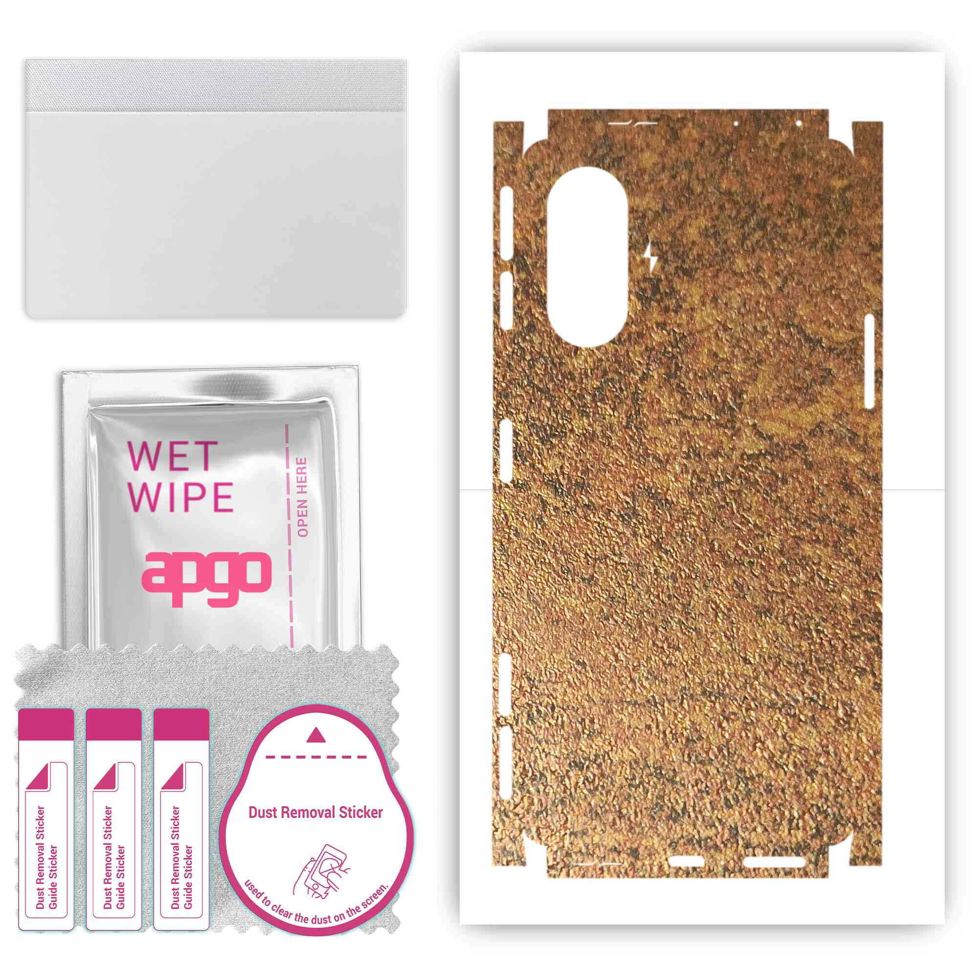 Apgo Protective Skin Sticker for the back+sides compatible with Xiaomi POCO F3 GT, Full Wrap Film, Foil, Vinyl - Pattern Rusty Copper
Apgo Protective Skin Sticker for the back+sides compatible with Xiaomi POCO F3 GT, Full Wrap Film, Foil, Vinyl - Pattern Rusty Copper