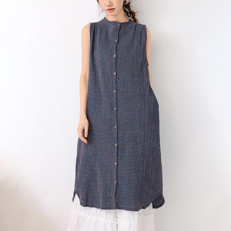 2026 Spring/Summer Mori-kei Check Sleeveless Bubble Dress for Women - Loose & Versatile Casual Vest Style One Size синій
2026 Spring/Summer Mori-kei Check Sleeveless Bubble Dress for Women - Loose & Versatile Casual Vest Style One Size синій