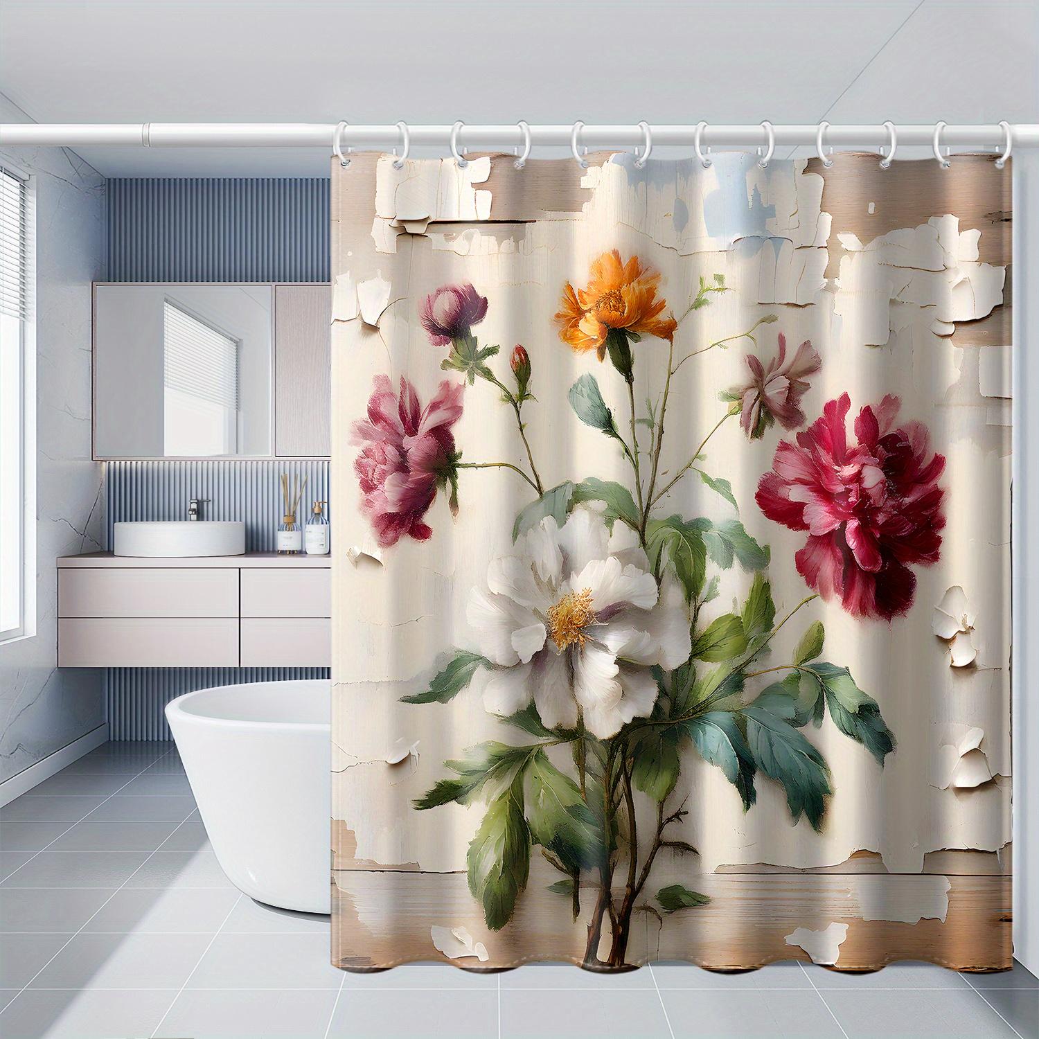 1 шт. Бежевая деревянная панель, масляная живопись, цветочный принт, занавеска для душа из водонепроницаемой полиэстеровой ткани с крючками для ванной комнаты 150x180cm
1 шт. Бежевая деревянная панель, масляная живопись, цветочный принт, занавеска для душа из водонепроницаемой полиэстеровой ткани с крючками для ванной комнаты 150x180cm