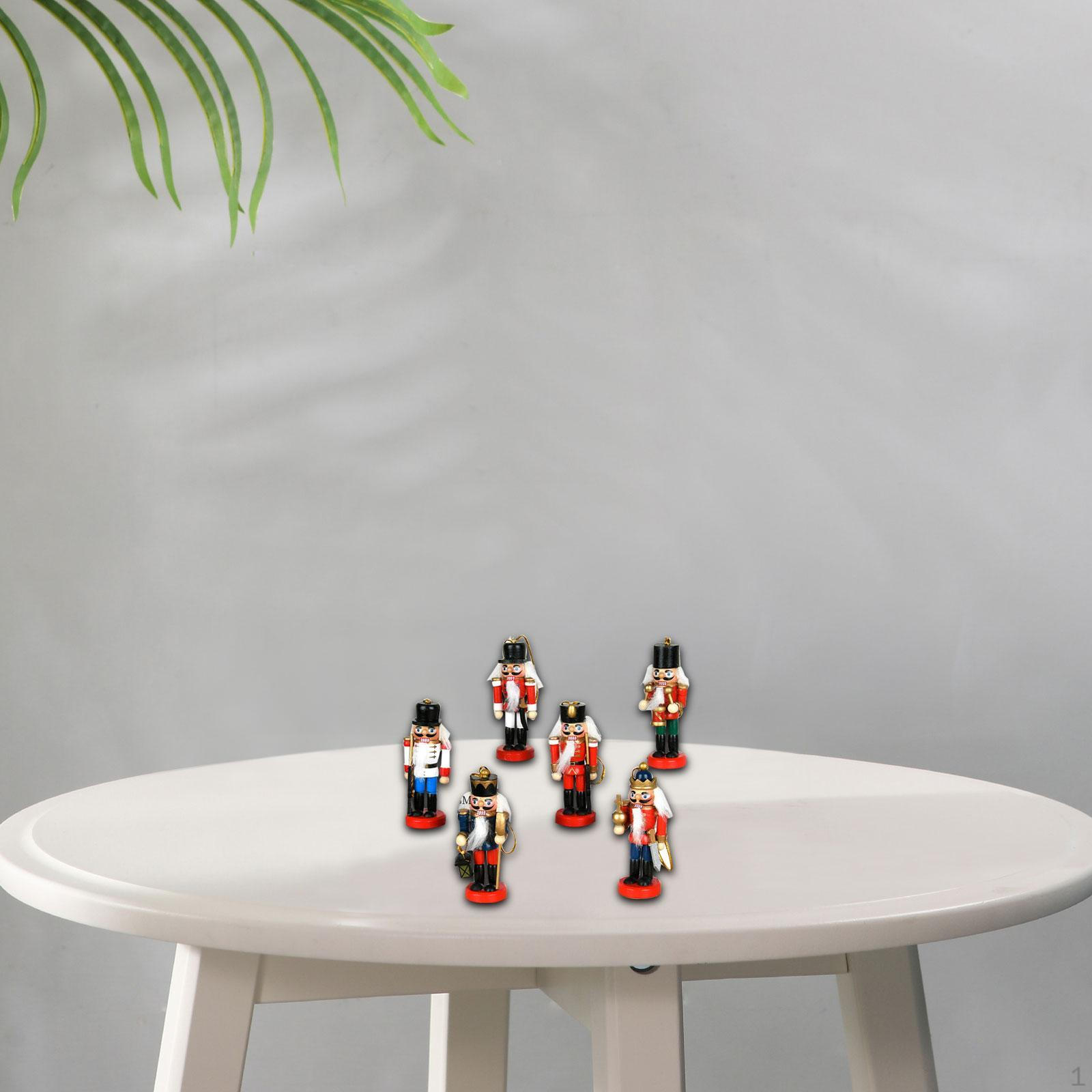 6 шт. Деревянные фигурки Щелкунчика, рождественские украшения, настольная кукольная игрушка, подвесная With White Coat
6 шт. Деревянные фигурки Щелкунчика, рождественские украшения, настольная кукольная игрушка, подвесная With White Coat
