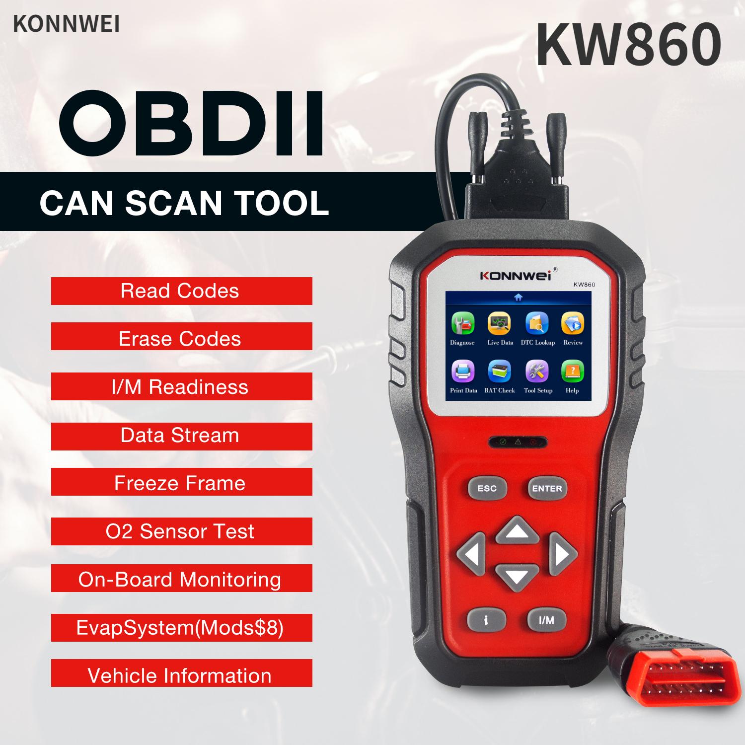 KONNWEI KW860 Professionaly OBD2 Инструменты для диагностики автомобилей Считыватели кодов Автомобильный OBD Инструмент диагностики неисправностей Инструменты автоматического сканирования красный
KONNWEI KW860 Professionaly OBD2 Инструменты для диагностики автомобилей Считыватели кодов Автомобильный OBD Инструмент диагностики неисправностей Инструменты автоматического сканирования красный