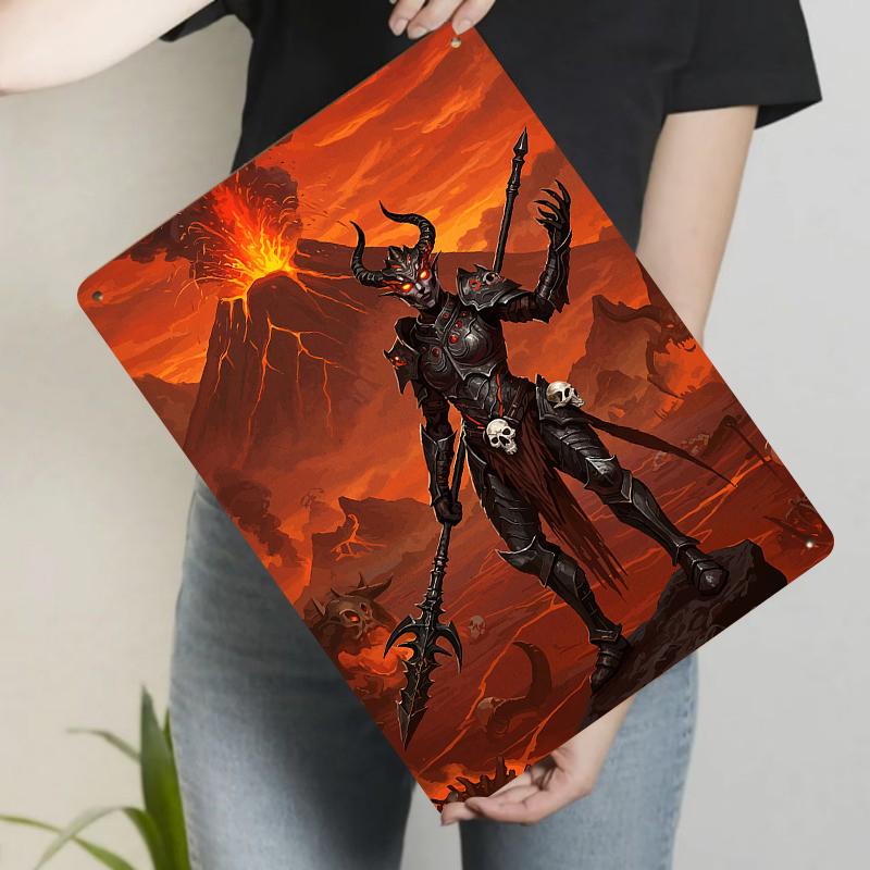 Dark Lord Metal Wall Art Lava Demon Warrior Decorative Painting Retro Living Room Study Wall Hanging 20x30cm(7.8x11.8inch)
Dark Lord Metal Wall Art Lava Demon Warrior Decorative Painting Retro Living Room Study Wall Hanging 20x30cm(7.8x11.8inch)