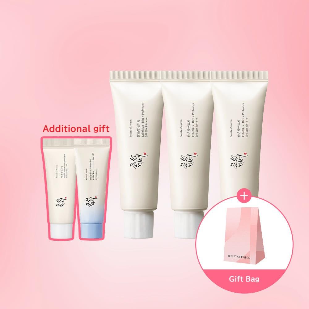 Beauty of Joseon Relief Sun Rice + Probiotics SPF50+ PA++++ 50ml + Mini 10ml 2pcs Set with Gift Bag
Beauty of Joseon Relief Sun Rice + Probiotics SPF50+ PA++++ 50ml + Mini 10ml 2pcs Set with Gift Bag