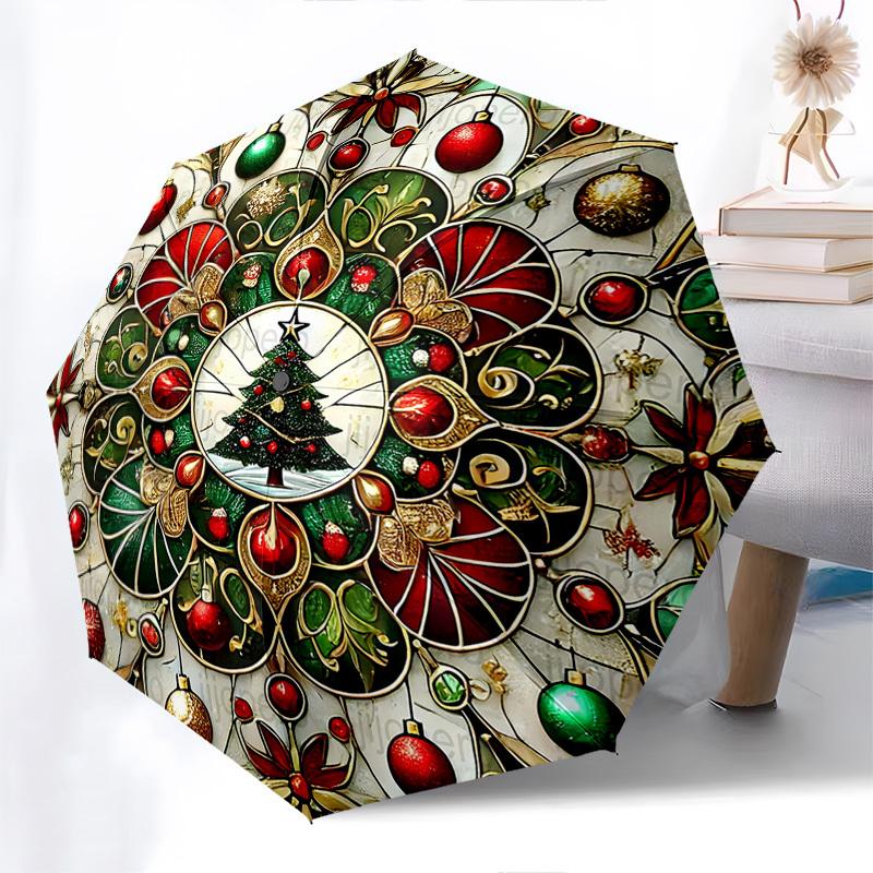 1pc Christmas Mandala Design Automatic Folding Umbrella, Portable 3-Fold Design with 8-Bone Iron Frame, Outdoor, Gift for Fans, Travelers, Daily Use.N
1pc Christmas Mandala Design Automatic Folding Umbrella, Portable 3-Fold Design with 8-Bone Iron Frame, Outdoor, Gift for Fans, Travelers, Daily Use.N