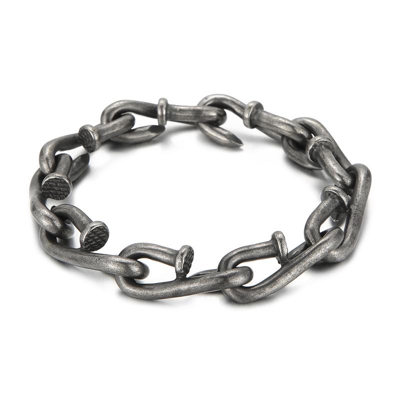 12mm Vintage Nail Link Chain Bracelet Men s Personalized Stainless Steel Identity Jewelry Chunky Gold Color Accessories Bracelet -23cm
12mm Vintage Nail Link Chain Bracelet Men s Personalized Stainless Steel Identity Jewelry Chunky Gold Color Accessories Bracelet -23cm