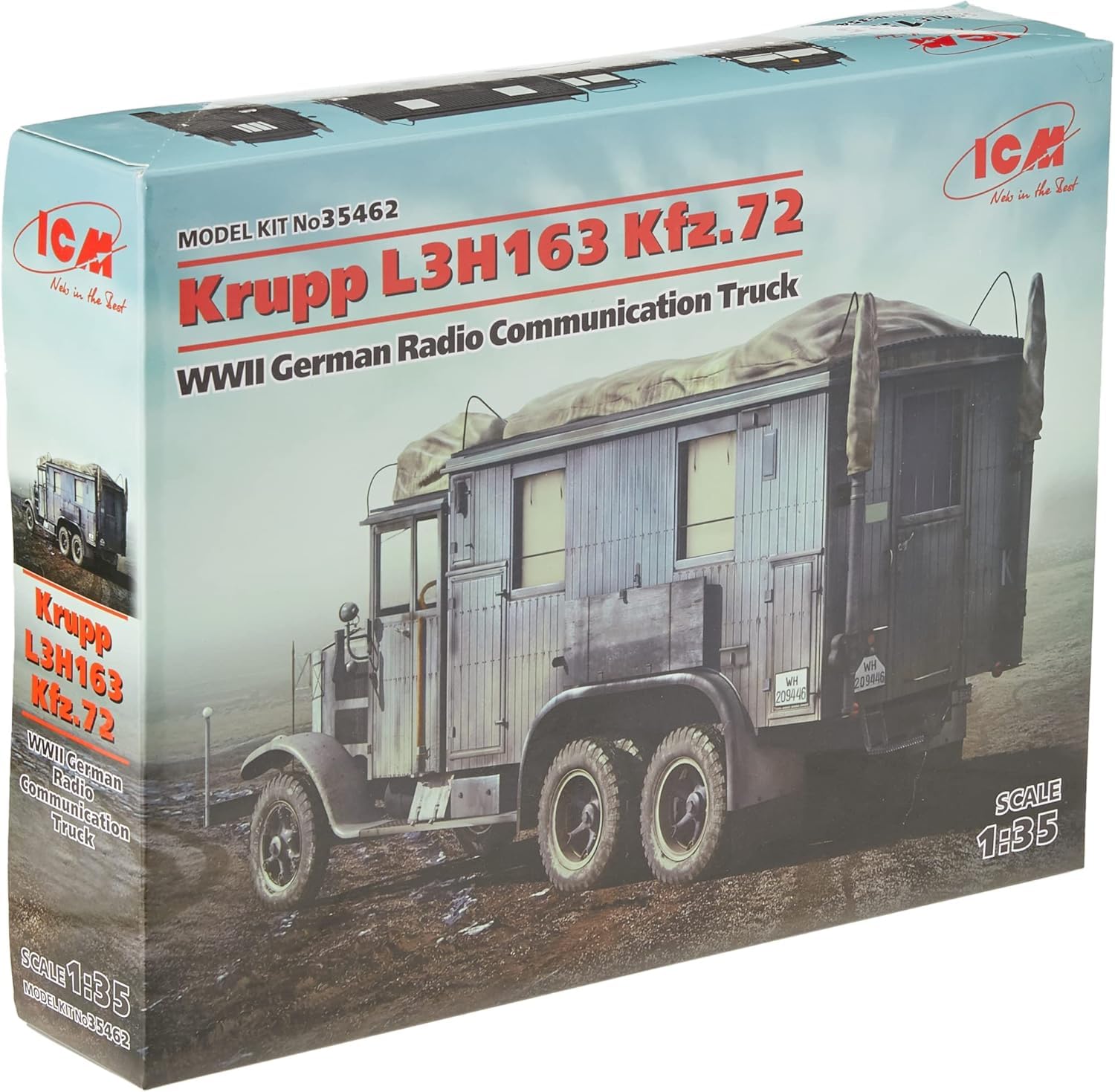 ICM 1/35 scale German Krupp L3H163 Kfz.72 Radio Command Vehicle Plastic Model 35462
ICM 1/35 scale German Krupp L3H163 Kfz.72 Radio Command Vehicle Plastic Model 35462