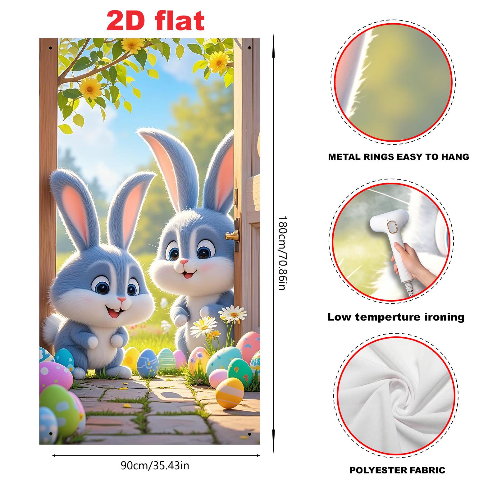 Easter Bunny Floral Egg Pattern Decorative Door Curtain for Spring Parties 90x180CM
Easter Bunny Floral Egg Pattern Decorative Door Curtain for Spring Parties 90x180CM