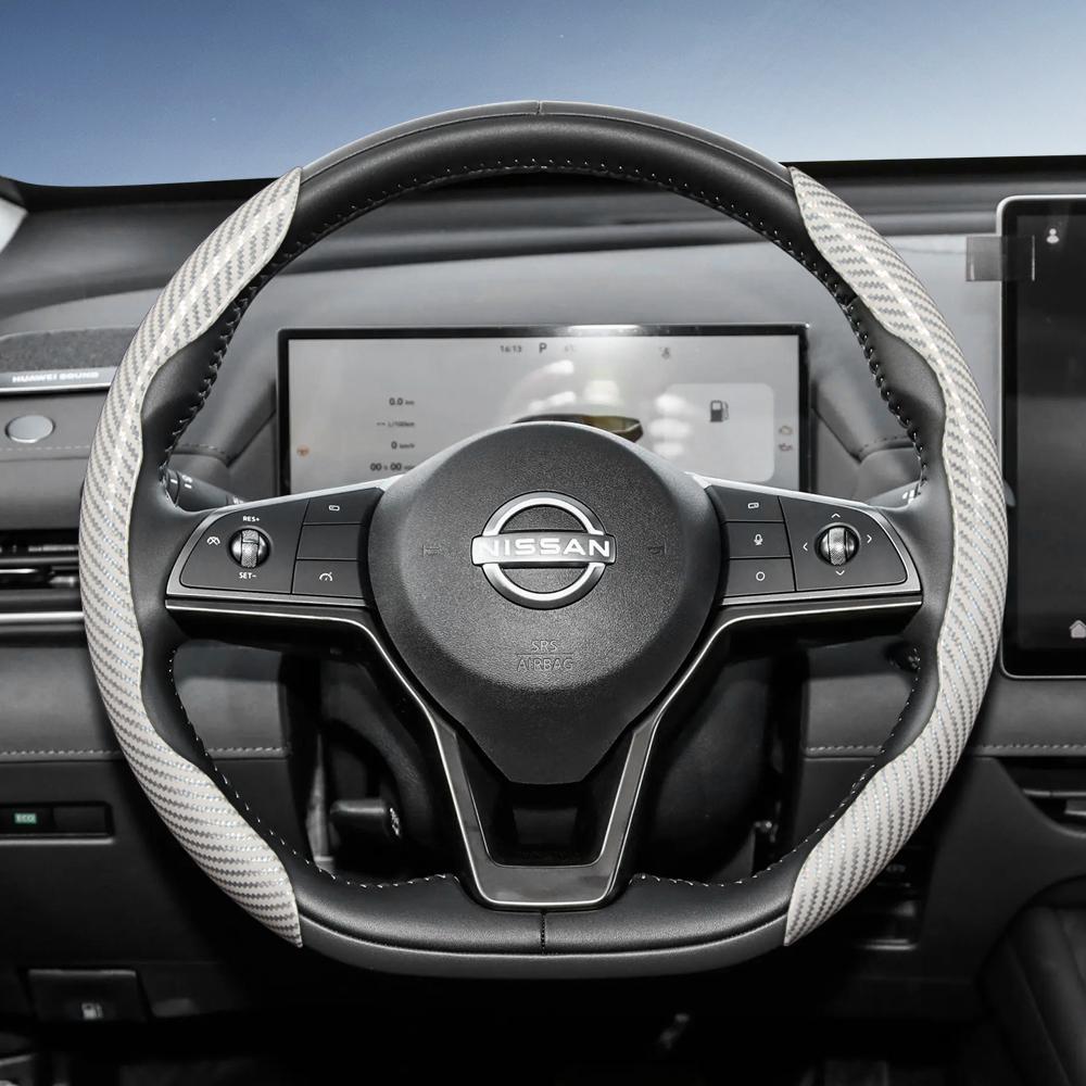 Suitable for Nissan Carbon Fiber Texture Steering Wheel Cover with Segmented Quick-Release Design, Durable, for Rogue X-Tra
Suitable for Nissan Carbon Fiber Texture Steering Wheel Cover with Segmented Quick-Release Design, Durable, for Rogue X-Tra