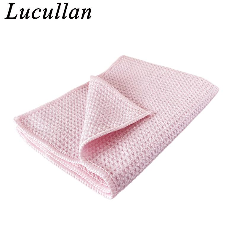 Lucullan Magic Power Супер Впитывающая Вафельная Ткань 30X40CM 380GSM Микрофибровые Полотенца Для Покраски Стекла и Интерьера