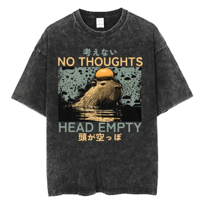 Amare Box No Thoughts Head Empty Japanese Tshirt Funny Capybara Raccoon Vintage Washed T Shirt Men Women Casual Cotton Tees S
Amare Box No Thoughts Head Empty Japanese Tshirt Funny Capybara Raccoon Vintage Washed T Shirt Men Women Casual Cotton Tees S