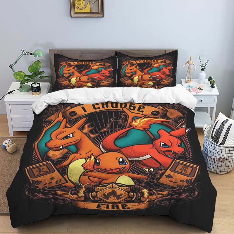 Cute Cartoon Charizard-Themed Bedding Set, featuring a soft duvet cover and pillowcases—perfect for teenagers, children, and mor 135x200cm
Cute Cartoon Charizard-Themed Bedding Set, featuring a soft duvet cover and pillowcases—perfect for teenagers, children, and mor 135x200cm