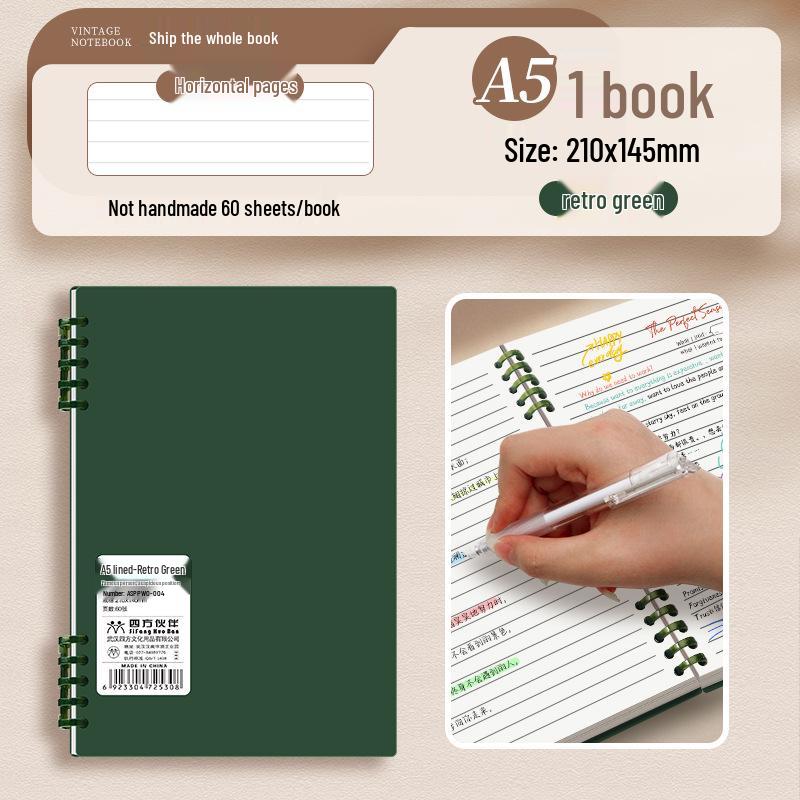 Sifang A5 Retro Simple Thick Loose-leaf Notebook Lined
Sifang A5 Retro Simple Thick Loose-leaf Notebook Lined