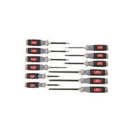 Kyoto Machinery Tools (KTC) Resin Handle T-Type Torx Screwdriver Set 12 Pieces TD1T12
Kyoto Machinery Tools (KTC) Resin Handle T-Type Torx Screwdriver Set 12 Pieces TD1T12