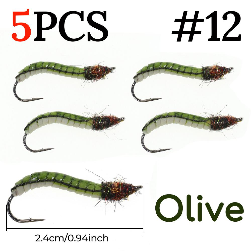 #12 Luminous UV Worm Fly, Epoxy Latex Larva Bait, Barbed Hook Artificial Fishing Lure for Trout, Bass, Bluegill, Panfish, Grayling
#12 Luminous UV Worm Fly, Epoxy Latex Larva Bait, Barbed Hook Artificial Fishing Lure for Trout, Bass, Bluegill, Panfish, Grayling