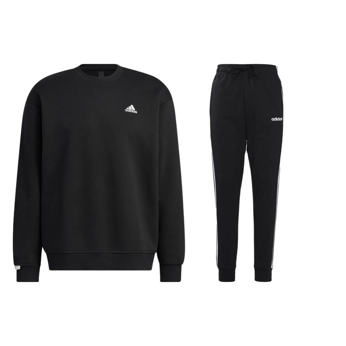 Adidas Logo Print Pattern Round Neck Pullover Long Sleeve Retro Knitted Striped Cuffed Pants Casual Sports Suit Men suit Black IB2774+-DU0468 S
Adidas Logo Print Pattern Round Neck Pullover Long Sleeve Retro Knitted Striped Cuffed Pants Casual Sports Suit Men suit Black IB2774+-DU0468 S