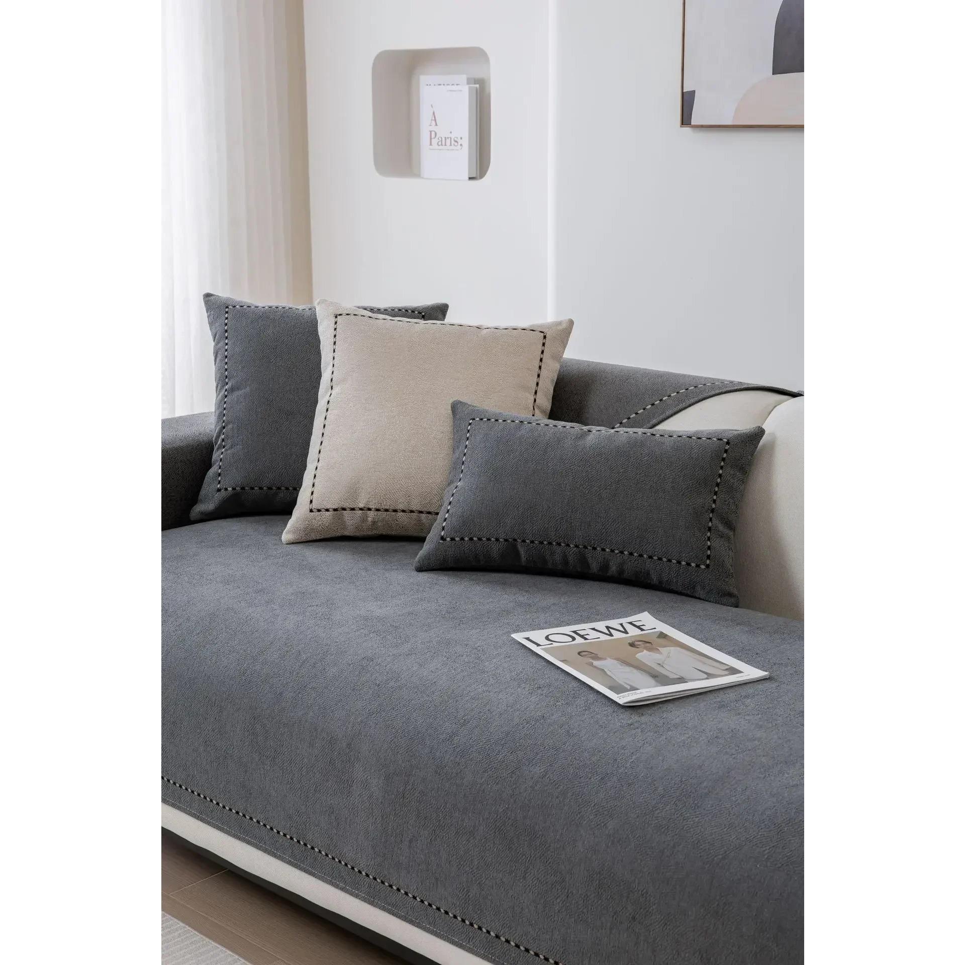 Современный однотонный диванный коврик, противоскользящий, 4 сезона, полотенце для дивана, простая линия, украшение для края, наволочка для гостиной, плотный чехол для дивана 70x70cm 1pcs
Современный однотонный диванный коврик, противоскользящий, 4 сезона, полотенце для дивана, простая линия, украшение для края, наволочка для гостиной, плотный чехол для дивана 70x70cm 1pcs