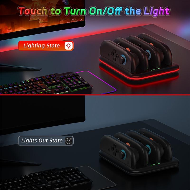 Handle Base For Joy Con Switch Control Charging Base For Joy Con Switch 2 Handle Quad Charging Base With LED Light White чорний
Handle Base For Joy Con Switch Control Charging Base For Joy Con Switch 2 Handle Quad Charging Base With LED Light White чорний