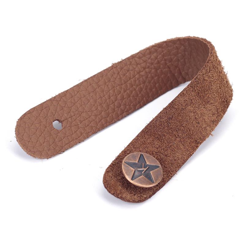 Гитарный ремень Съемная Противоскользящая Повязка Стальная Акустическая Электрогитара Бас Кнопка Крепления Шейные Ремни Коричневый Черный ZYF