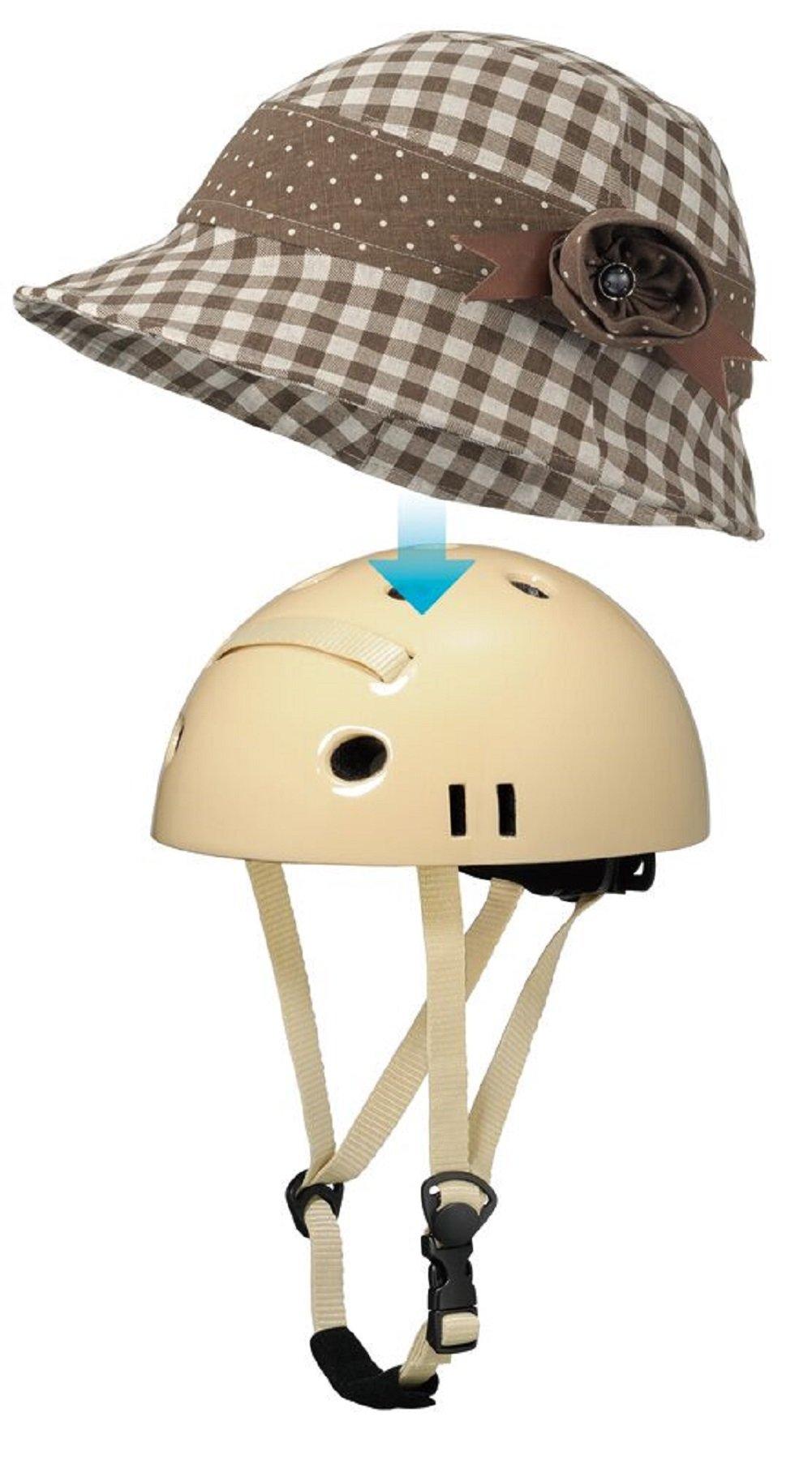 CAPOR Camellia Bicycle Helmet with Interchangeable Check M C622FBDL Hat, Brown, (56-59cm)
CAPOR Camellia Bicycle Helmet with Interchangeable Check M C622FBDL Hat, Brown, (56-59cm)
