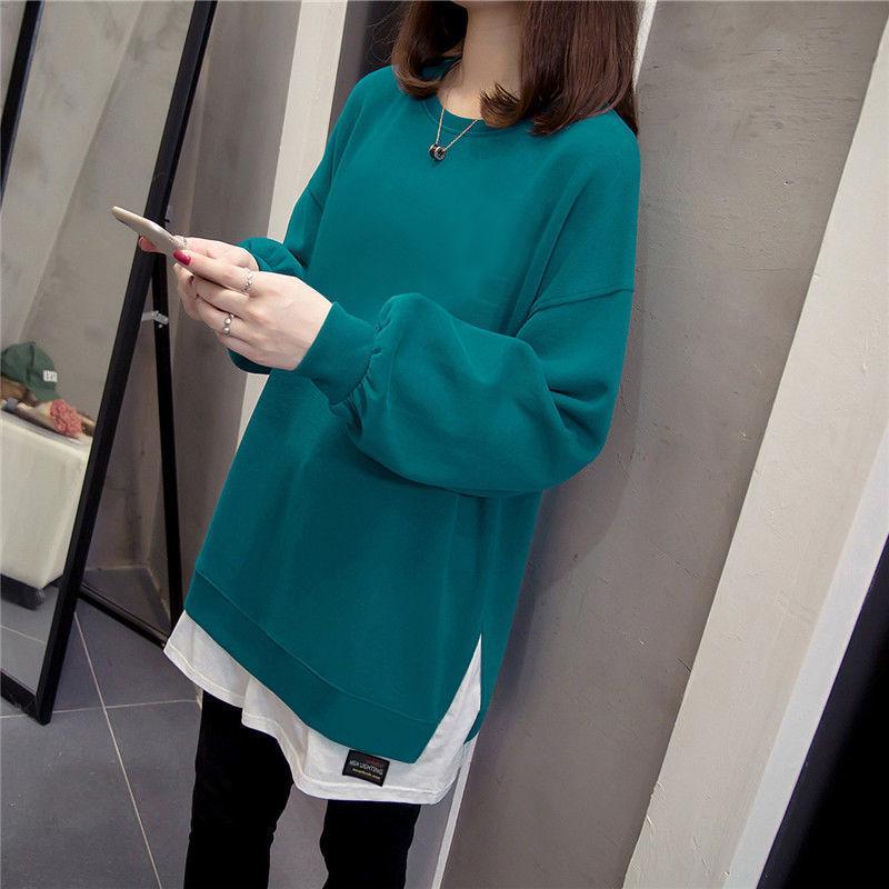 Plus Size Cotton Two-Piece Style Sweater for Women - Autumn/Winter Mid-Length T-Shirt with Split Detail XXXXL
Plus Size Cotton Two-Piece Style Sweater for Women - Autumn/Winter Mid-Length T-Shirt with Split Detail XXXXL