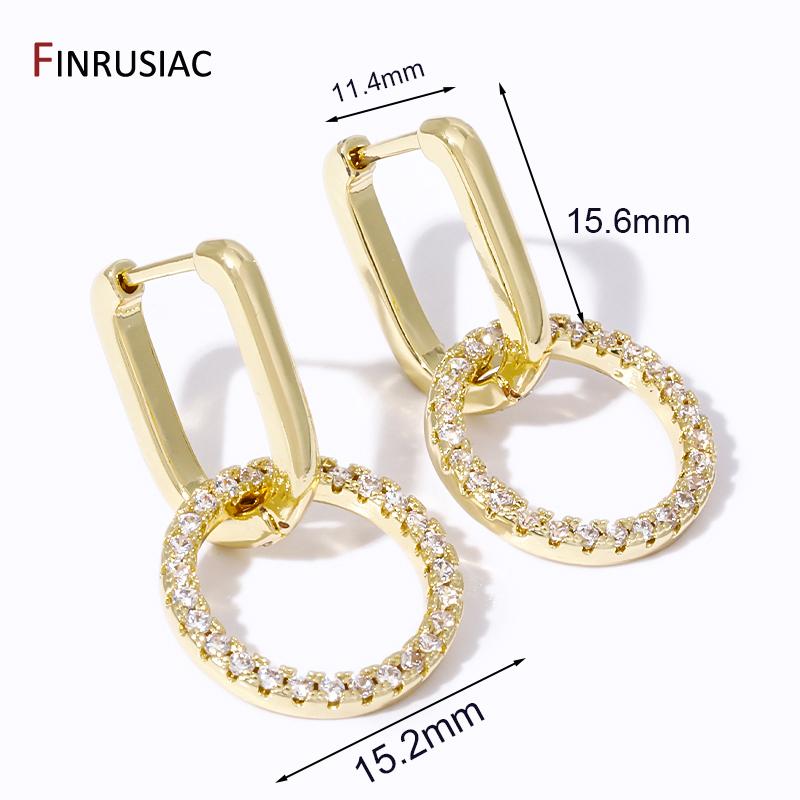 New Trendy Zircon Round Hoop Earrings for Women Brass Round Circle Drop Earring Female Fashion Party Jewelry Gift 1 pair
New Trendy Zircon Round Hoop Earrings for Women Brass Round Circle Drop Earring Female Fashion Party Jewelry Gift 1 pair