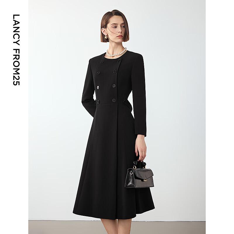 Langzi Ретро Приталена Сукня Міді з Довгим Рукавом Чорна M
Langzi Ретро Приталена Сукня Міді з Довгим Рукавом Чорна M