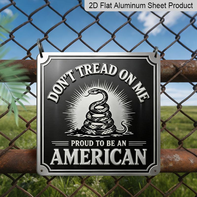 2D Flat, 1pc, Vintage Metal Aluminum Decorative Sign, Don t Tread on Me, Retro Wall Art, Home Decor for Living Room, for Man Cave, Entryway, Garage 20*20cm
2D Flat, 1pc, Vintage Metal Aluminum Decorative Sign, Don t Tread on Me, Retro Wall Art, Home Decor for Living Room, for Man Cave, Entryway, Garage 20*20cm
