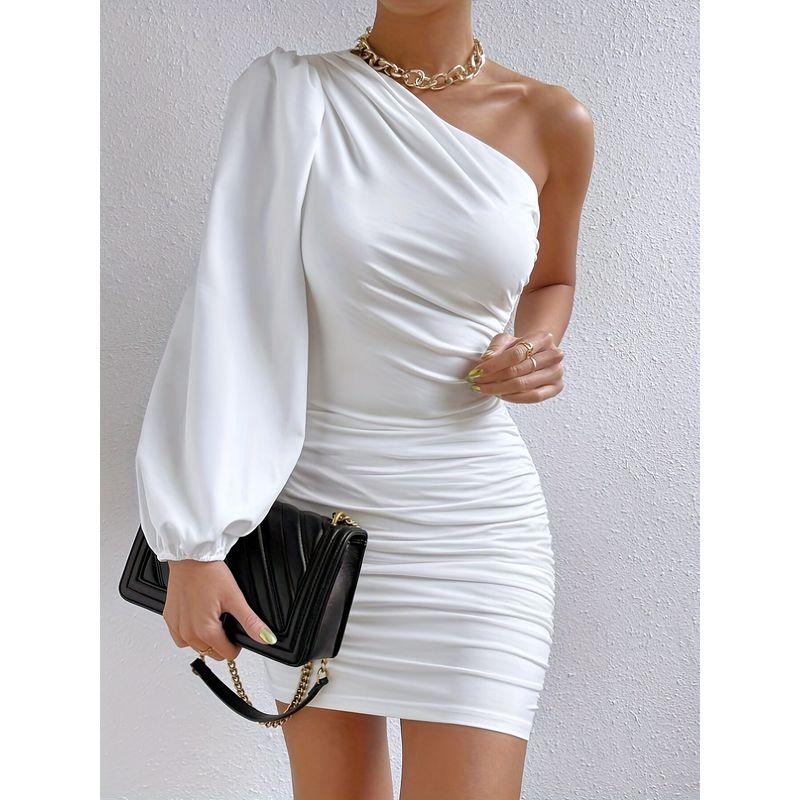 Amazon Cross-Border European and American Style Irregular Pleated Milk Silk Dress, Bodycon Dress, In-Stock, Off-Shoulder Style White XS
Amazon Cross-Border European and American Style Irregular Pleated Milk Silk Dress, Bodycon Dress, In-Stock, Off-Shoulder Style White XS