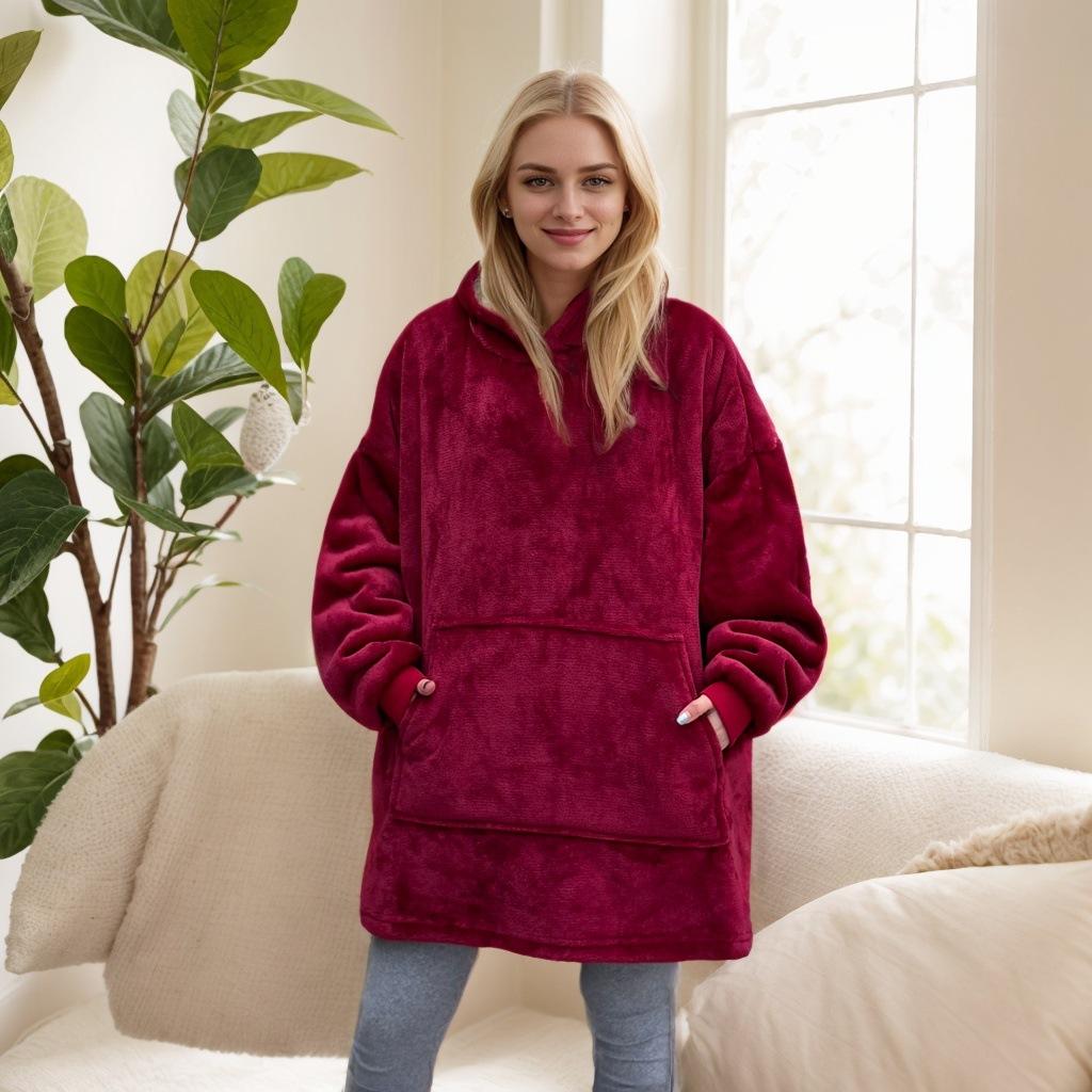 Затишний двосторонній флісовий плед з капюшоном та кишенею-кенгуру, м який вельветовий плед для носіння, в язана м яка вельветова піжама, теплий домашній одяг One size червоний
Затишний двосторонній флісовий плед з капюшоном та кишенею-кенгуру, м який вельветовий плед для носіння, в язана м яка вельветова піжама, теплий домашній одяг One size червоний