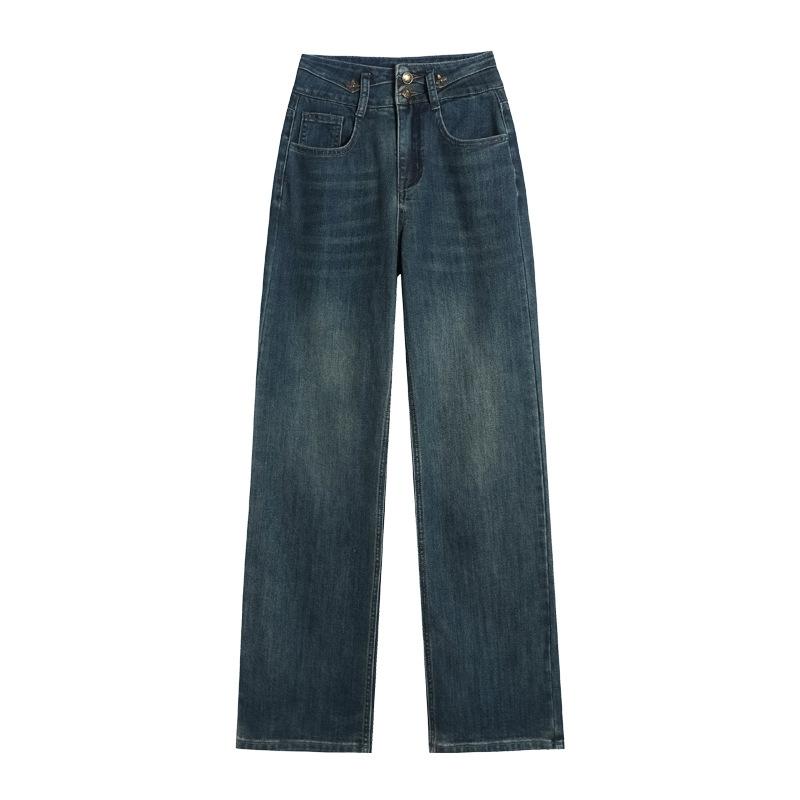 Retro Straight Jeans for Women In Spring and Autumn New Style Small High-waisted Floor Slimming Loose Wide-leg Pants XS
Retro Straight Jeans for Women In Spring and Autumn New Style Small High-waisted Floor Slimming Loose Wide-leg Pants XS