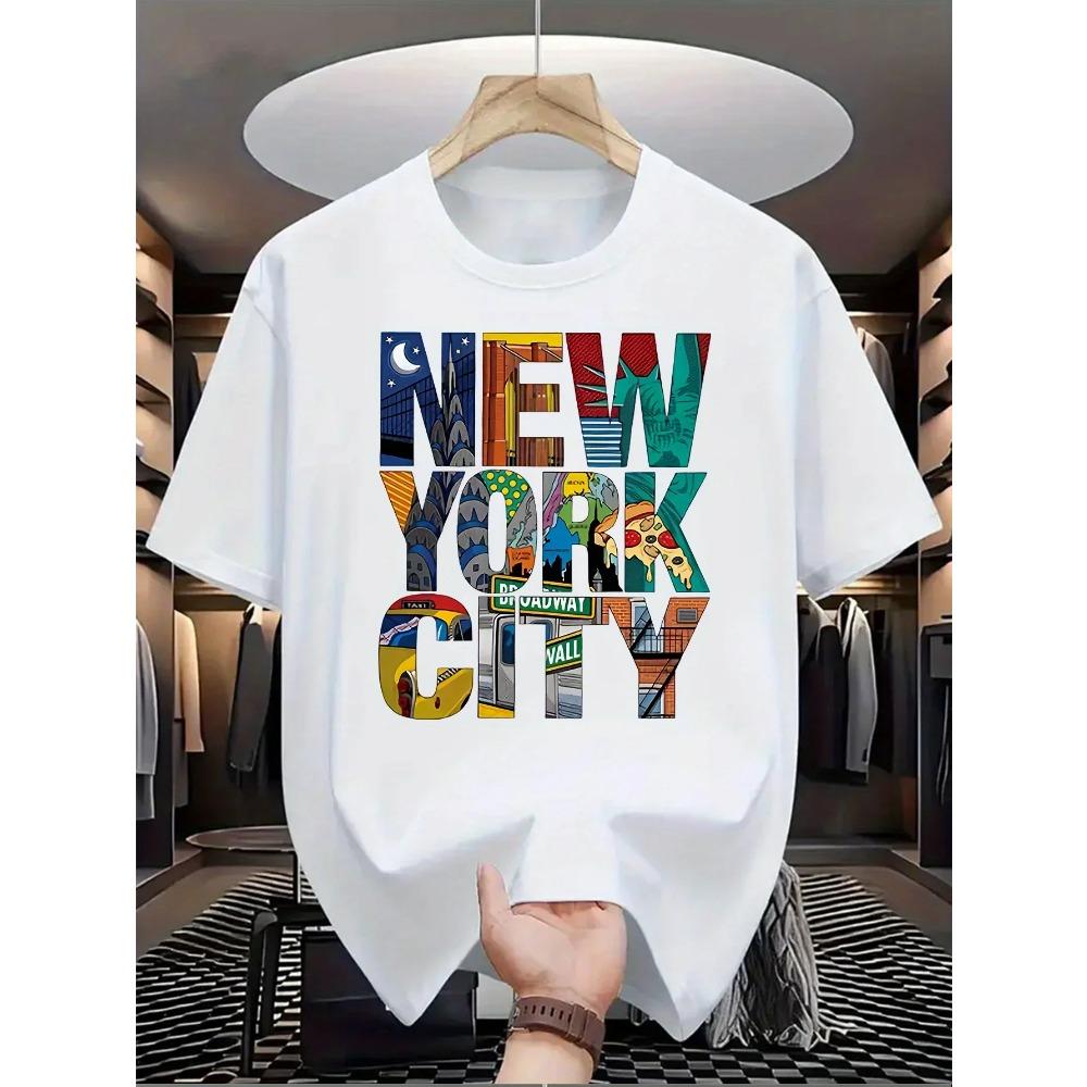 Мужская повседневная футболка с круглым вырезом и принтом «Нью-Йорк», трикотажная ткань, слегка эластичная, классический крой, летний топ с коротким рукавом XXXXXL
Мужская повседневная футболка с круглым вырезом и принтом «Нью-Йорк», трикотажная ткань, слегка эластичная, классический крой, летний топ с коротким рукавом XXXXXL