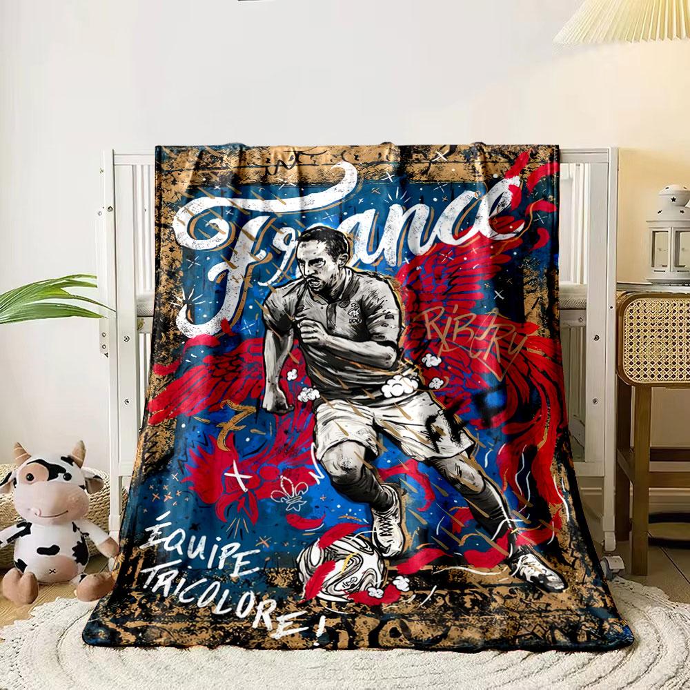 A dynamic football player over bold text and vivid, abstract graphics. for all seasons blanket lunch break throw gift 80cm x 120cm
A dynamic football player over bold text and vivid, abstract graphics. for all seasons blanket lunch break throw gift 80cm x 120cm