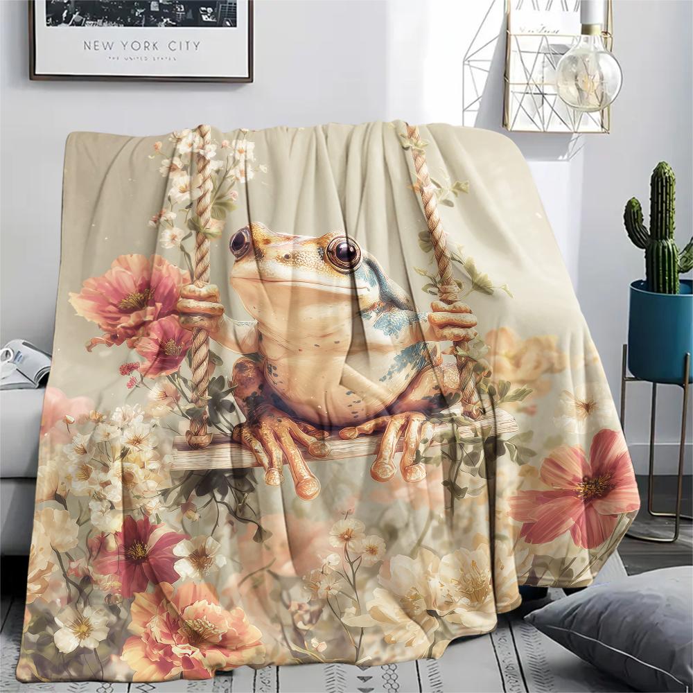 Frog and Flowers pattern Flannel Blanket, High quality Comfortable for All Seasons, Home Decor, Warmth and Comfort, Perfect for Gifts. 80cm x 120cm
Frog and Flowers pattern Flannel Blanket, High quality Comfortable for All Seasons, Home Decor, Warmth and Comfort, Perfect for Gifts. 80cm x 120cm