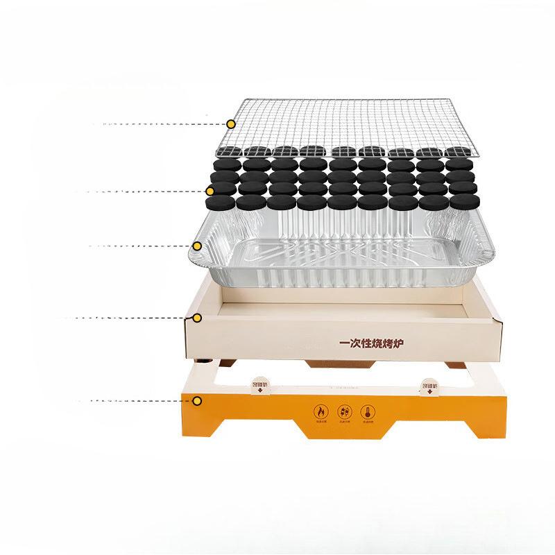 Portable Disposable BBQ Grill Set with Charcoal, Outdoor Picnic Roasting Kit with Oil Brush and Coal Clamp for Camping
Portable Disposable BBQ Grill Set with Charcoal, Outdoor Picnic Roasting Kit with Oil Brush and Coal Clamp for Camping