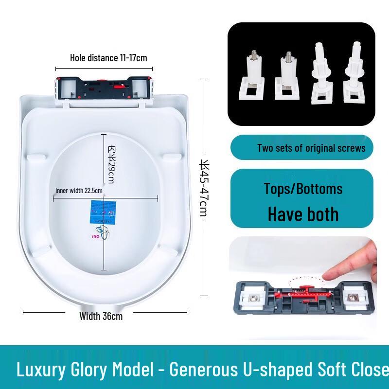 TLXT Universal Slow-Close Toilet Seat
TLXT Universal Slow-Close Toilet Seat