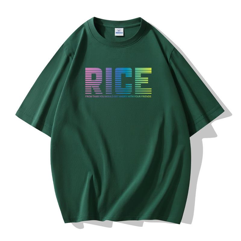 Мужская хлопковая футболка с короткими рукавами и рисунком риса, свободная футболка большого размера S темно-зеленого
Мужская хлопковая футболка с короткими рукавами и рисунком риса, свободная футболка большого размера S темно-зеленого