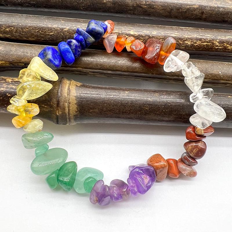 Seven-Color Irregular Natural Crystal Stone Beaded Bracelet with Elastic Cord 5-7mm Crushed Stone
Seven-Color Irregular Natural Crystal Stone Beaded Bracelet with Elastic Cord 5-7mm Crushed Stone