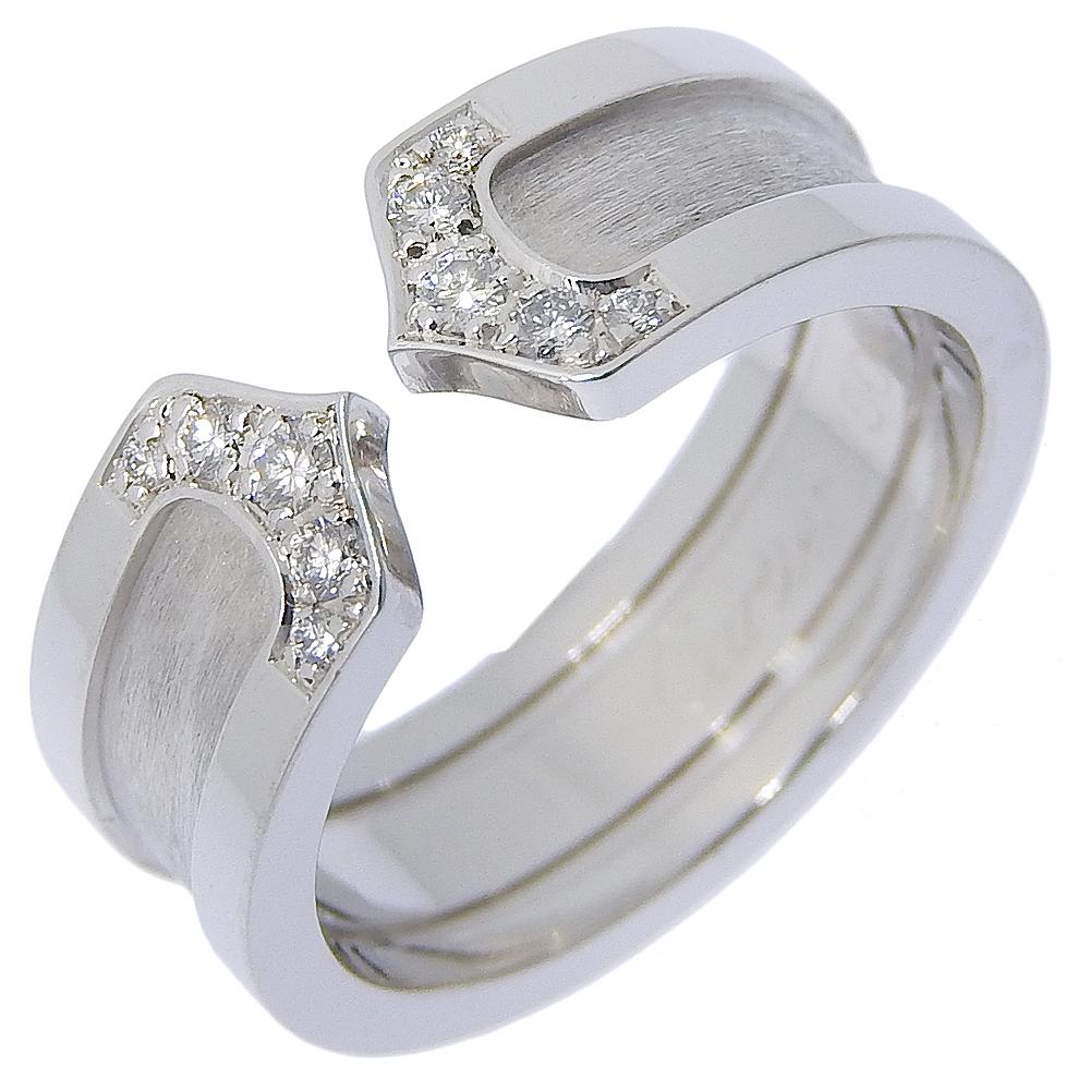 CARTIER C2 Ring K18 white gold/diamond #5.4(US Size) 7.7g Women Used
CARTIER C2 Ring K18 white gold/diamond #5.4(US Size) 7.7g Women Used