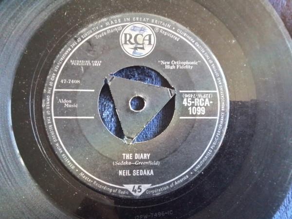 7inch Record NEIL SEDAKA The Diary 45RCA1099 RCA UK Pop Used
7inch Record NEIL SEDAKA The Diary 45RCA1099 RCA UK Pop Used