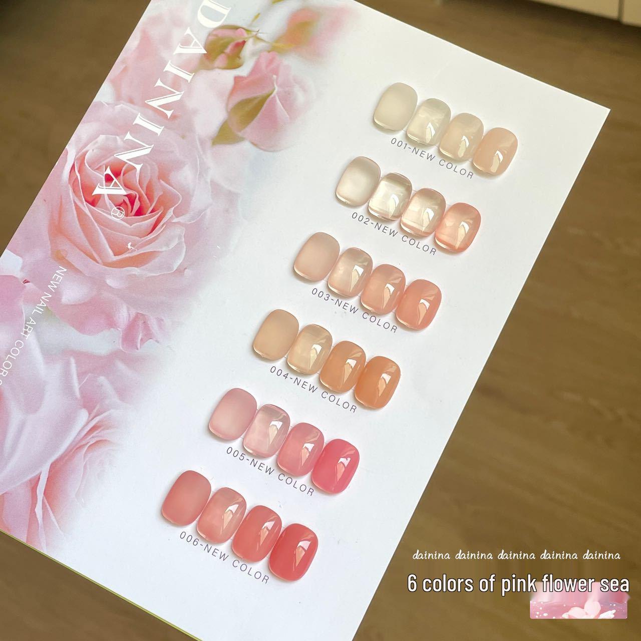 2025 Spring/Summer Pink Nude Gel Nail Polish Set - Whitening Icy Sheer, 6-Color Collection for Salons
2025 Spring/Summer Pink Nude Gel Nail Polish Set - Whitening Icy Sheer, 6-Color Collection for Salons