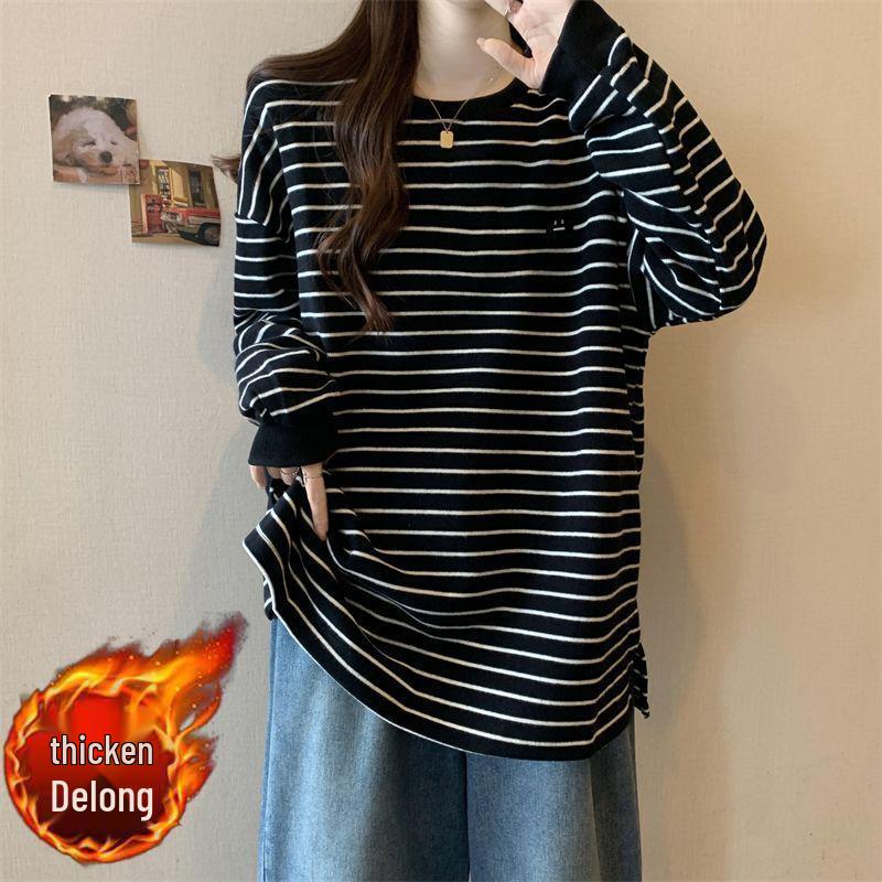 Women s Plus Size Striped Fleece Long-Sleeve Base Layer Top for Autumn and Winter S
Women s Plus Size Striped Fleece Long-Sleeve Base Layer Top for Autumn and Winter S