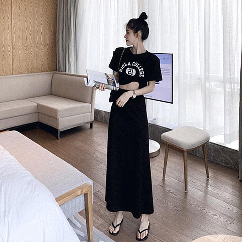 Summer Hong Kong Style Short Printed T-shirt + High-waisted Skirt for Women with Salt or Sweet Fashion Style Two-piece Set M чорний
Summer Hong Kong Style Short Printed T-shirt + High-waisted Skirt for Women with Salt or Sweet Fashion Style Two-piece Set M чорний