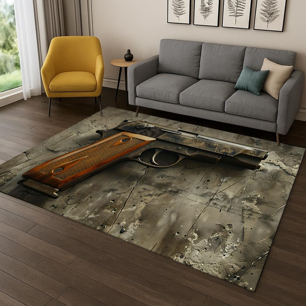 Military Guns Pistol Bullet Carpet Rug Mat for Home Bedroom Living Room Sofa Doormat Kitchen Decor,Kid Play Non-slip Area Rug 40x60cm
Military Guns Pistol Bullet Carpet Rug Mat for Home Bedroom Living Room Sofa Doormat Kitchen Decor,Kid Play Non-slip Area Rug 40x60cm