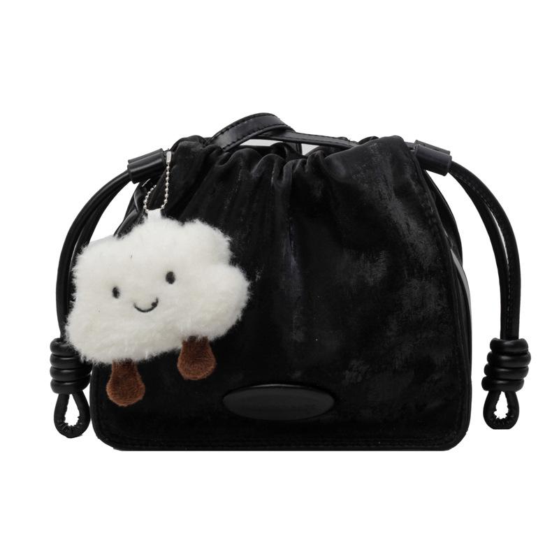 Сумка для поездок на работу Женская Новая Универсальная Сумка-подмышка большой вместимости Модная Наплечная сумка-мессенджер чёрный