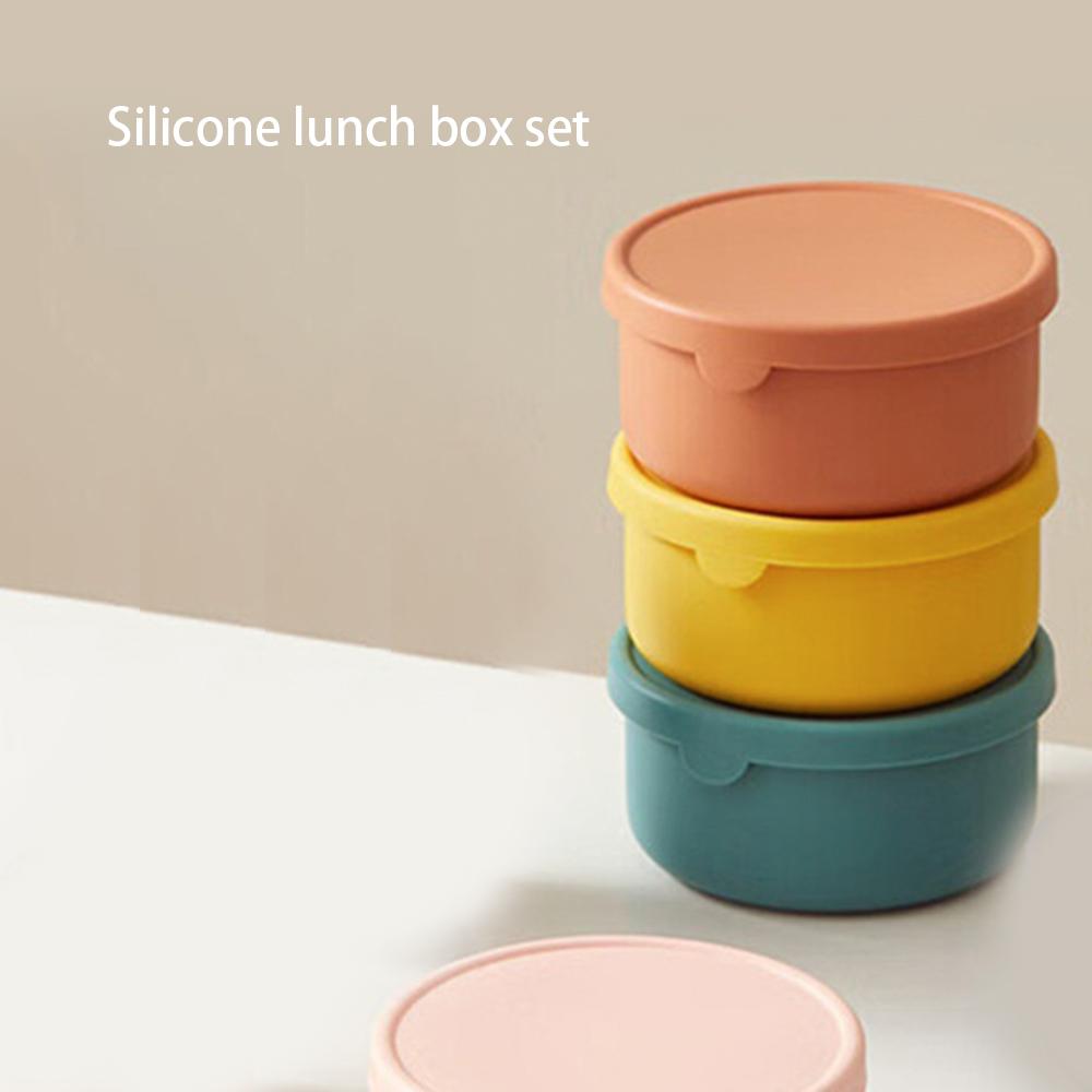 250/700ml Round Fresh-keeping Lunch Box Kitchen Silicone Bento Box with Lid Vegetable Salad Food Storage Fresh Bowl
250/700ml Round Fresh-keeping Lunch Box Kitchen Silicone Bento Box with Lid Vegetable Salad Food Storage Fresh Bowl