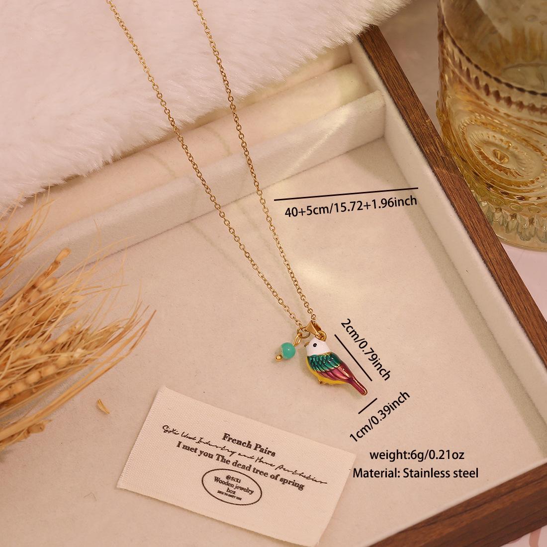 Wholesale Drip Oil 3D Bird Butterfly Pendant Necklace, Unique Titanium Steel Clavicle Chain Jewelry Accessories
Wholesale Drip Oil 3D Bird Butterfly Pendant Necklace, Unique Titanium Steel Clavicle Chain Jewelry Accessories