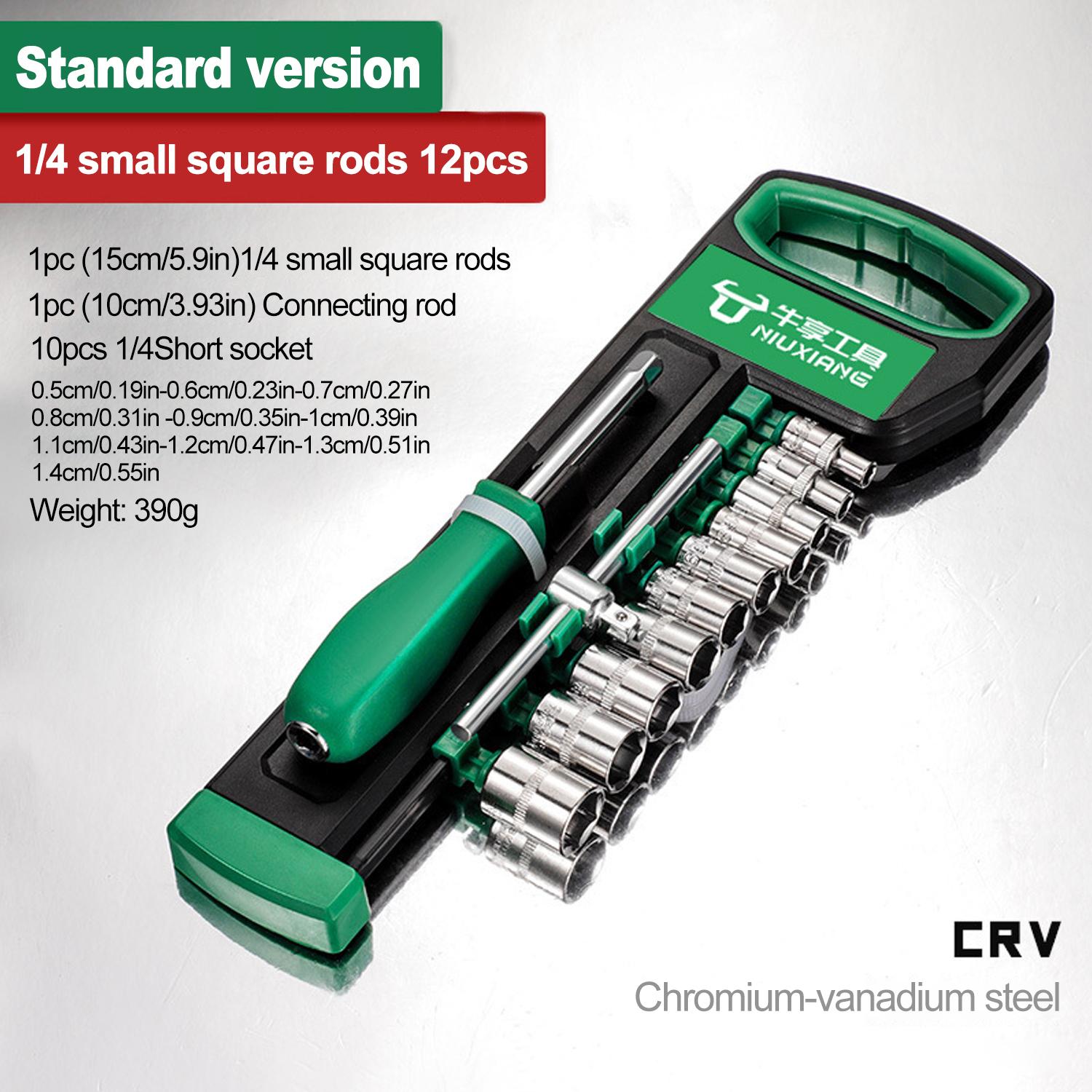 CRV Ratchet Spanner 1/4 3/8 1/2 Automotive Mechanic Tool Box Set Garage Car Repair Socket Wrench Set DIY Workshop Hand Tool
CRV Ratchet Spanner 1/4 3/8 1/2 Automotive Mechanic Tool Box Set Garage Car Repair Socket Wrench Set DIY Workshop Hand Tool
