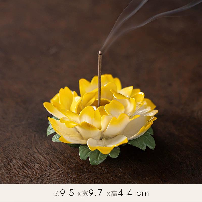 Peony Incense Holder Ceramic Pinched Flower Incense Stick Holder, Creative Art Home Decor Zen Burner for Aromatherapy, Gift
Peony Incense Holder Ceramic Pinched Flower Incense Stick Holder, Creative Art Home Decor Zen Burner for Aromatherapy, Gift