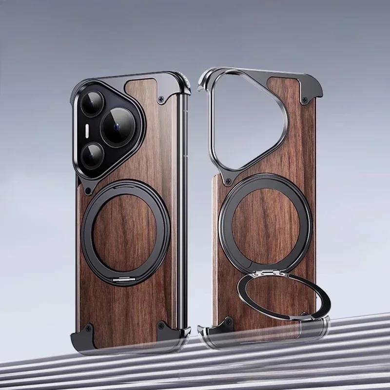 Eary for Huawei Pura 70 Ultra Phone Case with Magsafe 360°Rotatable Magnetic Stand Wood Frameless Bumper Protective P70 Cover For HW Pura70Ultra
Eary for Huawei Pura 70 Ultra Phone Case with Magsafe 360°Rotatable Magnetic Stand Wood Frameless Bumper Protective P70 Cover For HW Pura70Ultra